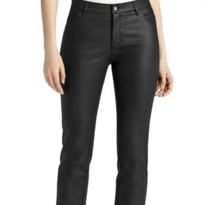 Lafayette 148 black waxed jeans